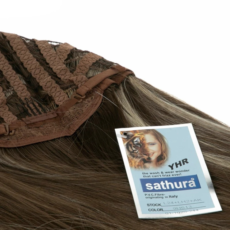 خرید کلاه گیس بلند صاف برند ساتورا، بافت ابریشم، با قابلیت اتو کشیدن و سشوار