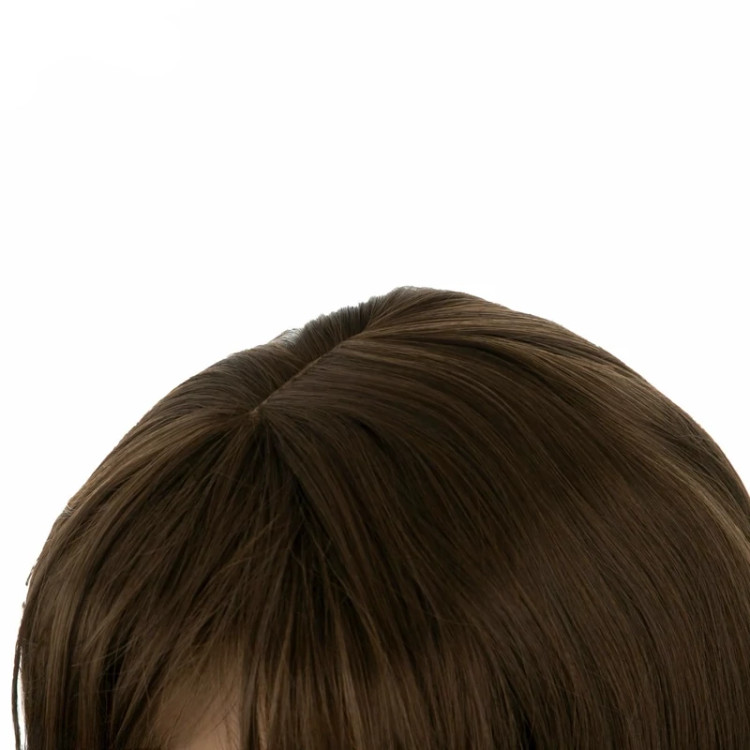 جزئیات کلاه گیس زیتونی تیره مدل ۳۱۳SM، با طول ۳۵ سانتیمتر و قابلیت حالتدهی