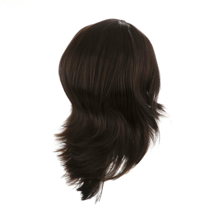 جزئیات کلاه گیس ماهگونی شکلاتی مدل ۸۹۴۳، مناسب حالتدهی با سشوار و اتو مو