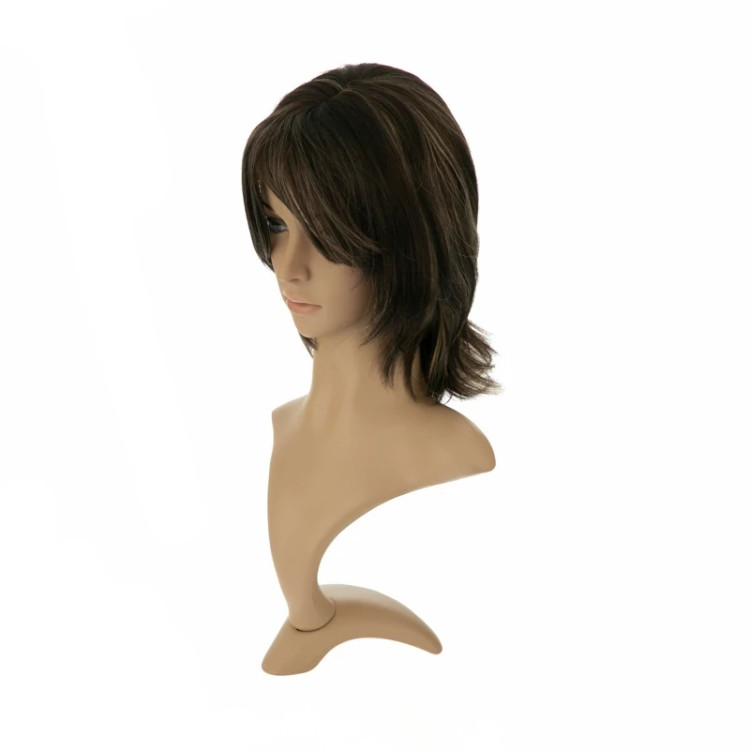 خرید کلاه گیس کوتاه کلاسیک برند ساتورا، رنگ ترکیبی قهوهای و طلایی، مناسب استایل روزمره