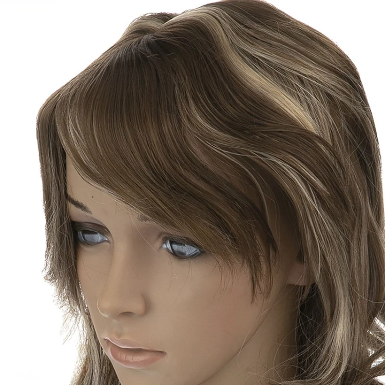 کلاه گیس پرحجم ۴۵ سانتی، فر درشت خوشفرم، رنگ متعادل و طبیعی