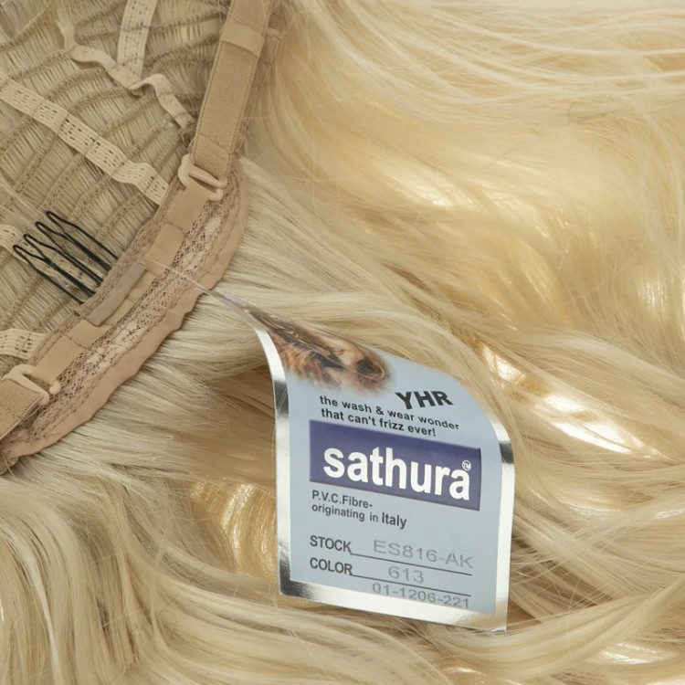 خرید کلاه گیس فر باز متوسط برند ساتورا، با قابلیت حالتدهی با بابلیس و سشوار