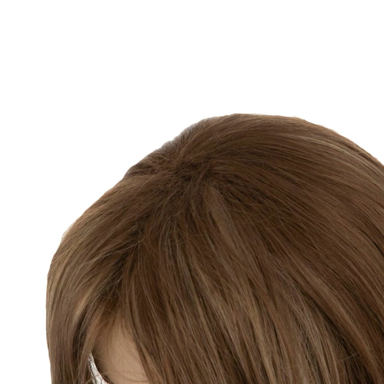 خرید کلاه گیس کوتاه قهوهای هایلایت برند ساتورا، مناسب برای استایل رسمی و روزمره