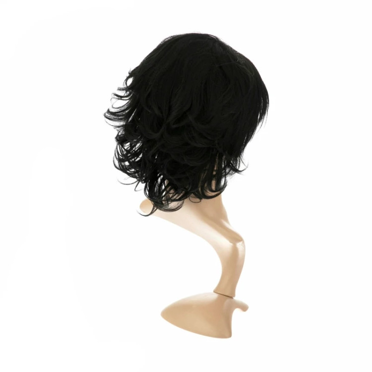 کلاه گیس کوتاه حجیم ۲۵ سانتی، فرهای متراکم، الیاف ابریشم حرارتی و ضد حساسیت