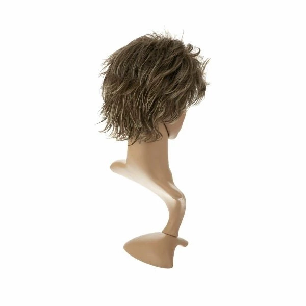 تصویر کلاه گیس کوتاه نامتقارن مدل MAURA، دارای طراحی بدون فرق برای ظاهری طبیعی