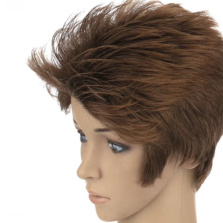 بهترین قیمت کلاه گیس کرنلی، رنگ مسی روشن، با طراحی بدون فرق و تهویه عالی