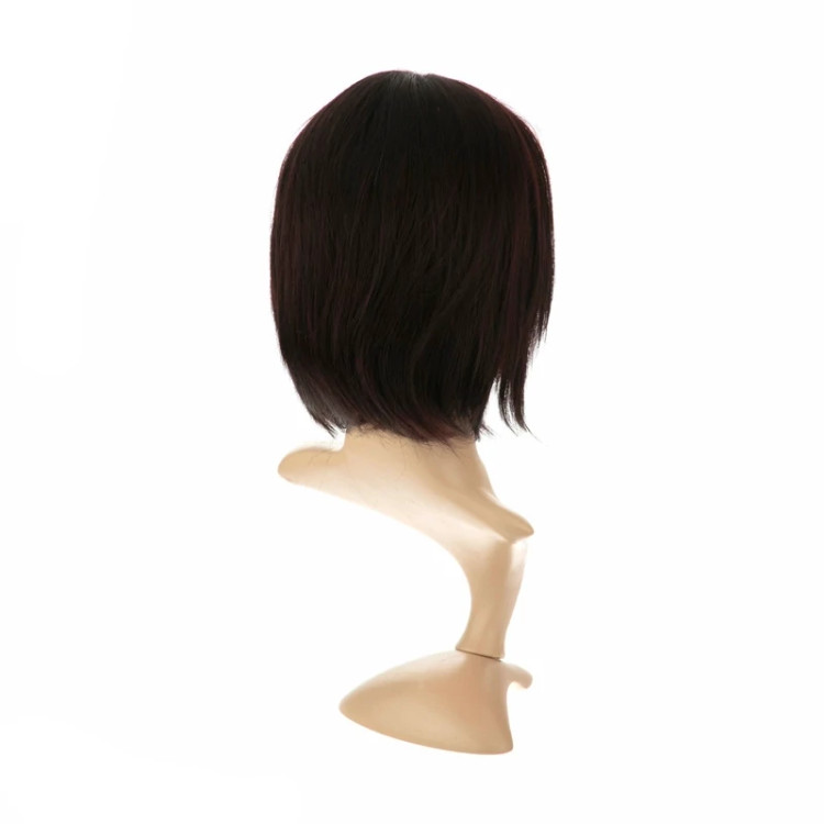 بهترین قیمت کلاه گیس مدل مصری، رنگ شرابی تیره، بافت الیاف درجه یک و ضد حساسیت