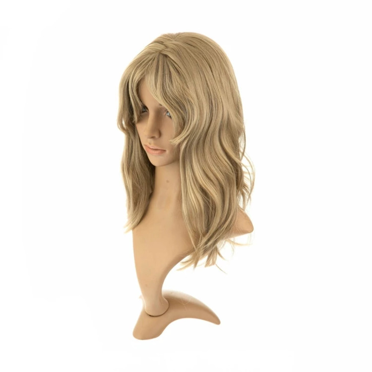 خرید کلاه گیس بلند مدل BRO 743A، بافت الیاف ابریشم با فرق طبیعی