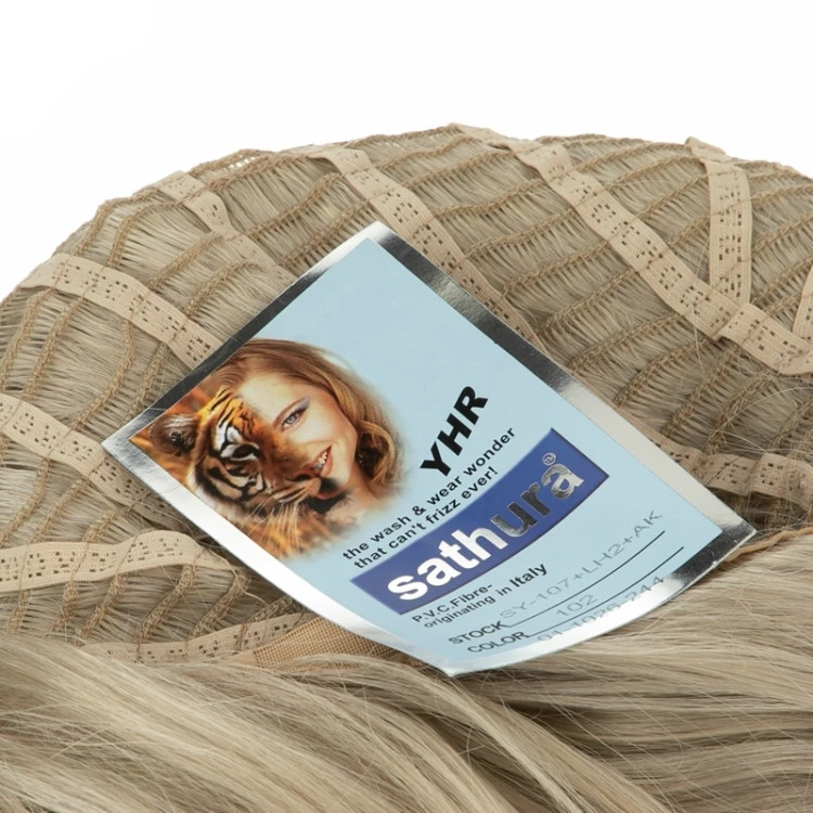 بهترین قیمت کلاه گیس کوتاه، رنگ پلاتینه بسیار روشن، با طراحی بدون فرق