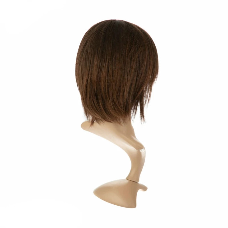 بهترین قیمت کلاه گیس مدل مصری، رنگ تنباکویی تیره، بافت الیاف درجه یک و ضد حساسیت