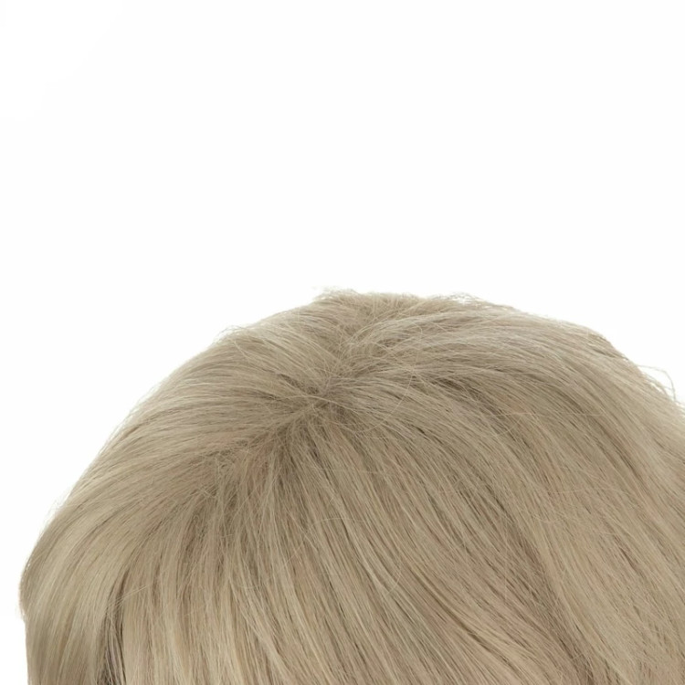 کلاه گیس ۵۵ سانتی فر باز، رنگ بلوند پلاتینه، الیاف ابریشم حرارتی و ضد حساسیت