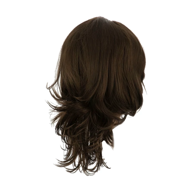 کلاه گیس صاف لایه‌لایه ساتورا مدل GRETA، رنگ زیتونی تیره جذاب، طول ۴۰ سانتی‌متر