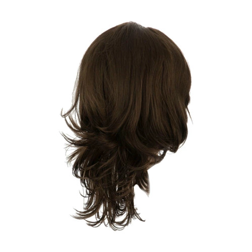 کلاه گیس صاف لایهلایه ساتورا مدل GRETA، رنگ زیتونی تیره جذاب، طول ۴۰ سانتیمتر