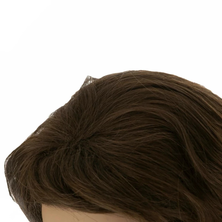 بهترین قیمت کلاه گیس کوتاه فر، رنگ زیتونی تیره، بافت الیاف درجه یک و لوکس