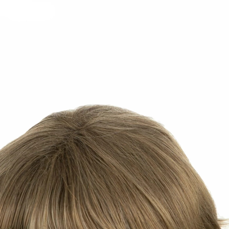 بهترین قیمت کلاه گیس کوتاه لایهلایه، رنگ آمبره زیتونی به بلوند، با حجم طبیعی