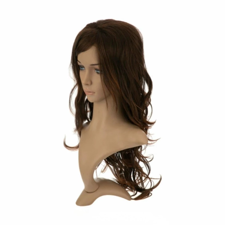 خرید کلاه گیس فر بلند برند ساتورا، بافت الیاف ابریشم، طول ۵۵ سانتیمتر، دارای تهویه هوا