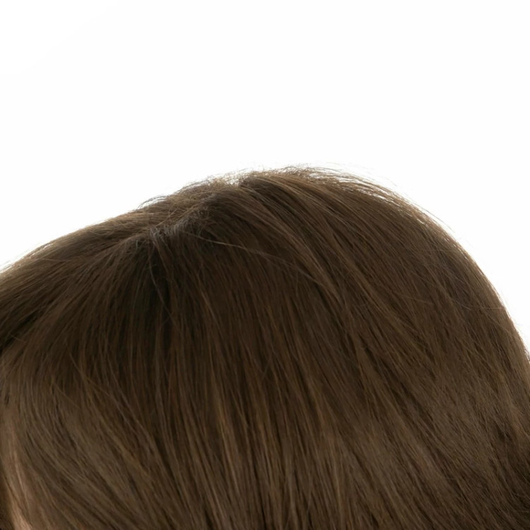 کلاه گیس ۲۵ سانتی کوتاه و منظم، رنگ زیتونی تیره خاص، الیاف ابریشم حرارتی و ضد حساسیت