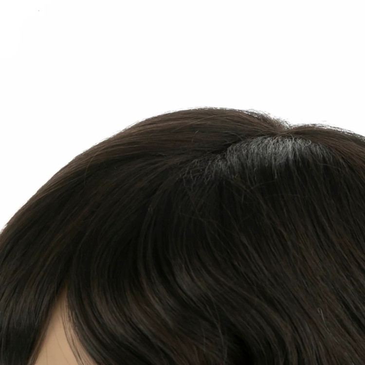 تصویر کلاه گیس کوتاه مشکی طبیعی مدل SY_107، با طراحی بدون فرق، مناسب اکثر چهرهها