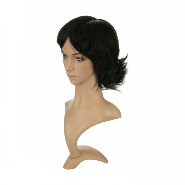 بهترین قیمت کلاه گیس کوتاه، رنگ مشکی طبیعی، بافت الیاف درجه یک و آراسته