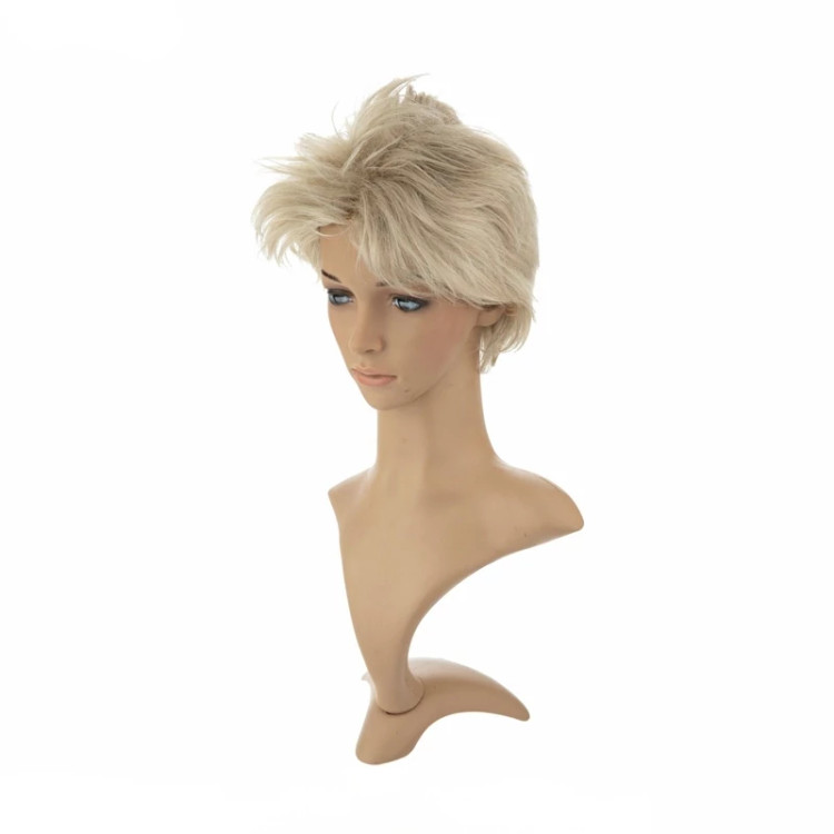 خرید کلاه گیس کوتاه بلوند پلاتینه مدل MAURA، با طراحی بدون فرق، مناسب برای ظاهری متمایز