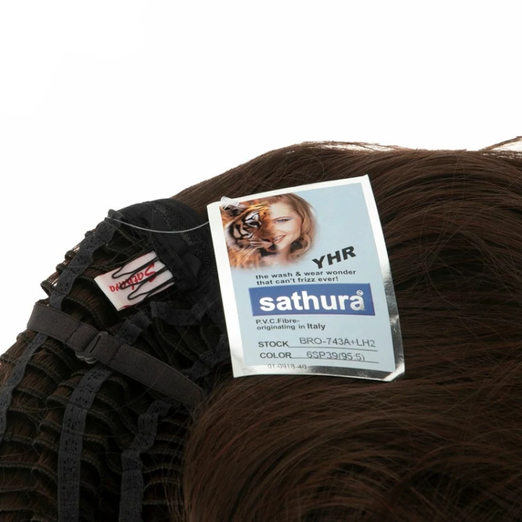 خرید کلاه گیس صاف مدل BRO 743A، رنگ ماهگونی تیره ترکیبی با شکلاتی، قابل شستشو