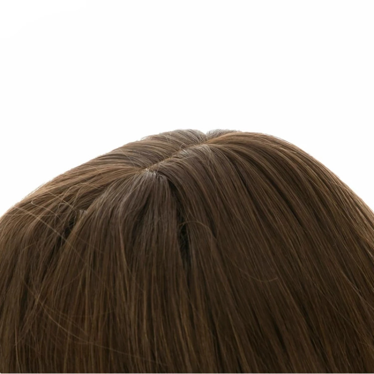 کلاه گیس ۳۵ سانتی پرحجم، رنگ زیتونی تیره خاص، الیاف ابریشم حرارتی و ضد حساسیت