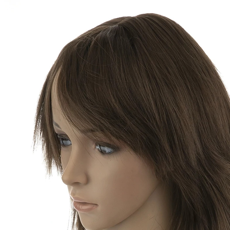 تصویر کلاه گیس زیتونی تیره شیک، مدل ۸۹۴۳، با برش لایهلایه و خرد