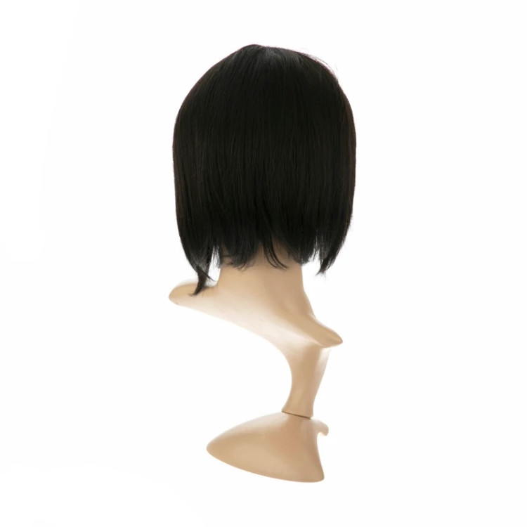 خرید کلاه گیس کوتاه مصری برند ساتورا، رنگ مشکی، با طراحی بدون فرق