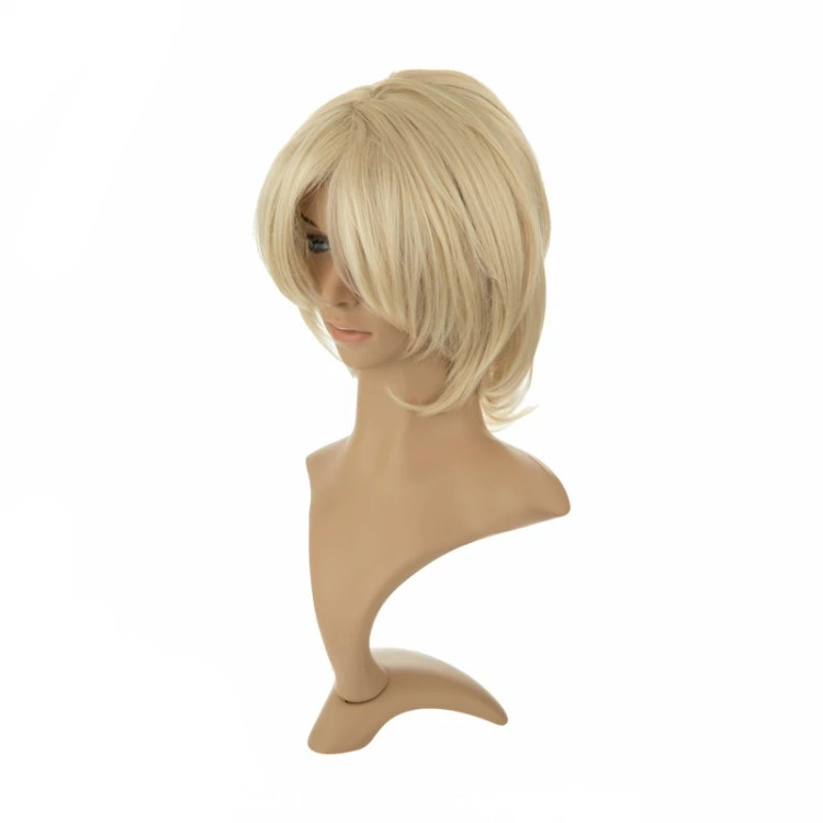 کلاه گیس مدل مصری (باب)، رنگ بلوند روشن شاداب، الیاف ابریشم حرارتی و ضد حساسیت