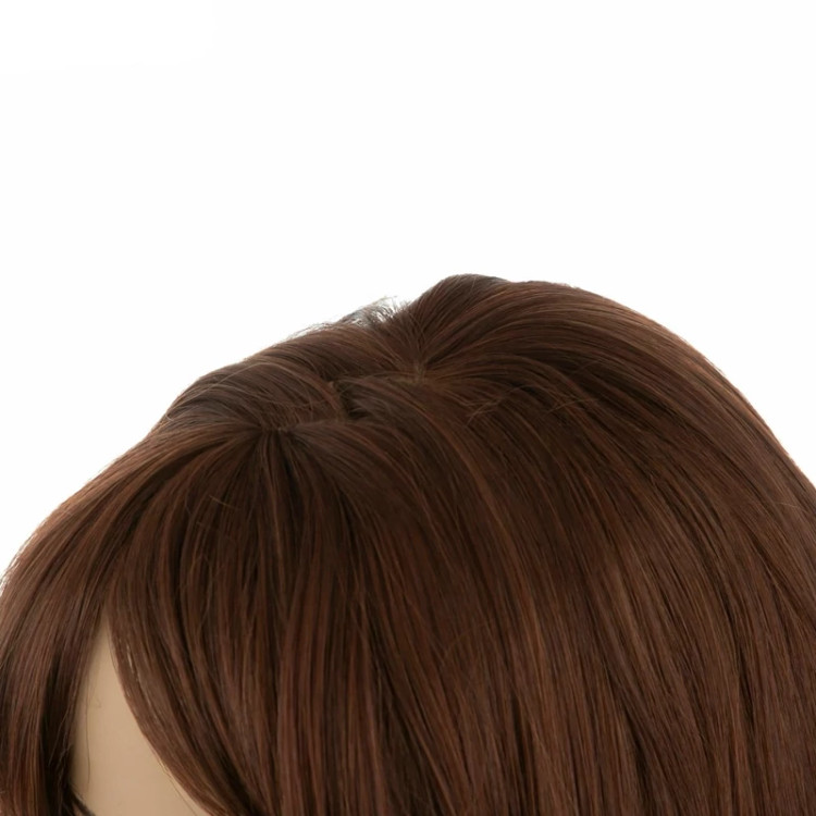 جزئیات کلاه گیس بلند مسی، با طول ۵۰ سانت و فرق طبیعی، مناسب برای استفاده روزمره