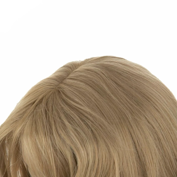 خرید کلاه گیس کوتاه کلاسیک برند ساتورا، رنگ بلوند کرم کنفی، با ظاهر کاملاً طبیعی